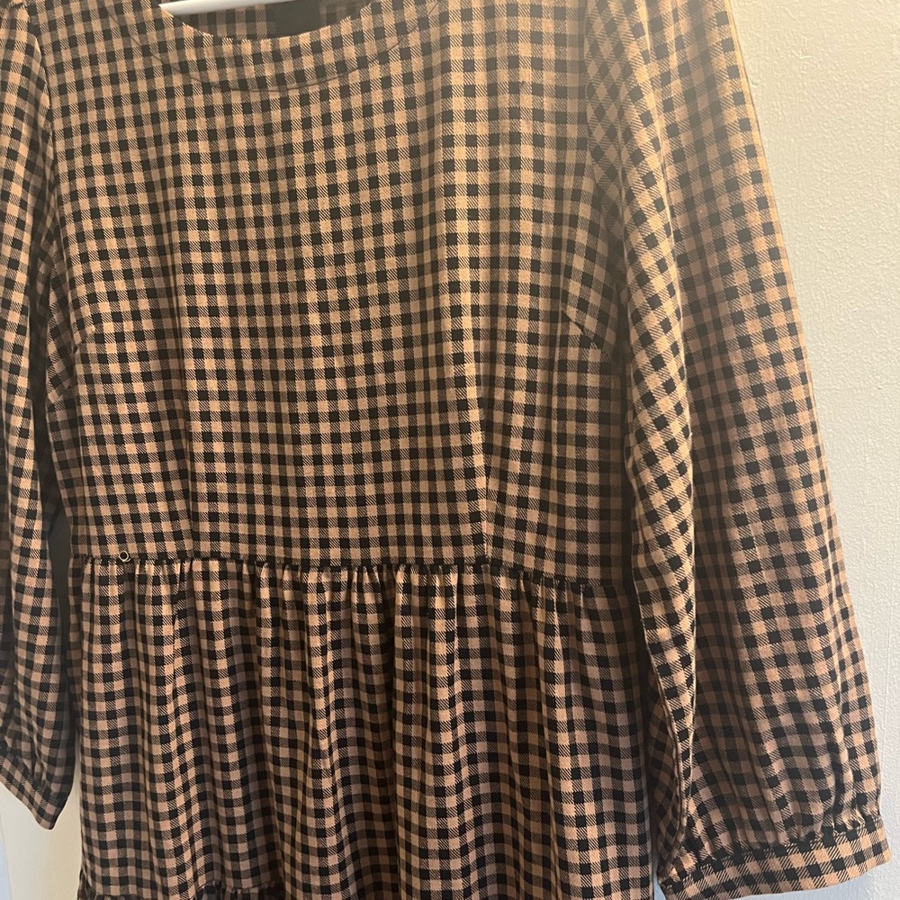 Princess Highway Black and Tan Checkered Dress